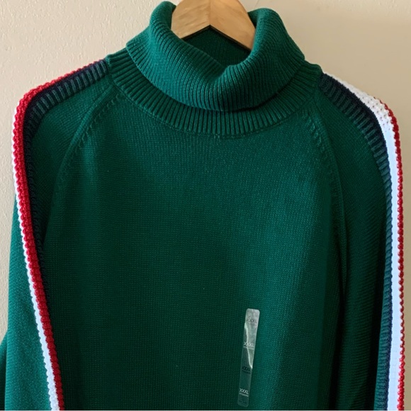 Tommy Hilfiger Icon Monogram Turtleneck Men Sweater Green 3XL - Picture 14 of 16